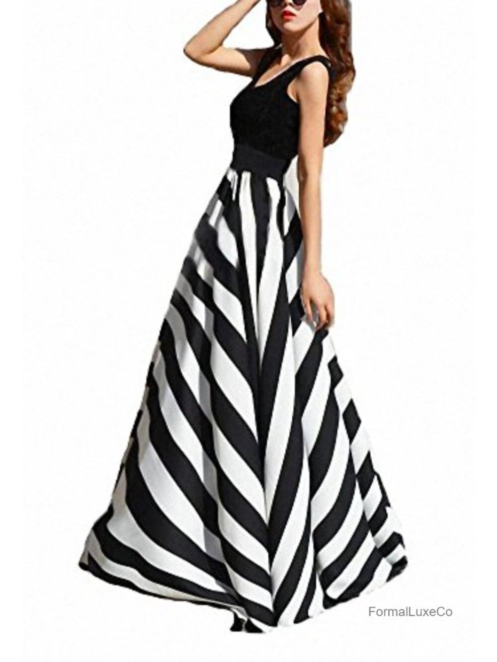 Chiffon Maxi Skirt High Waist Elastic Waist Beach Casual